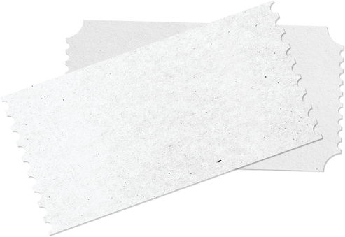 white blank ticket with paper pattern texture for mockup